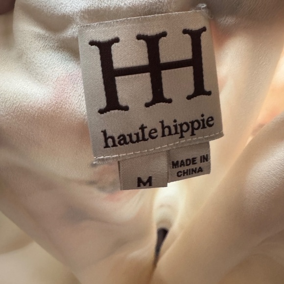 Haute Hippie Blush Pink Ashbery Flowy Halter Dress Size M. - Picture 5 of 8